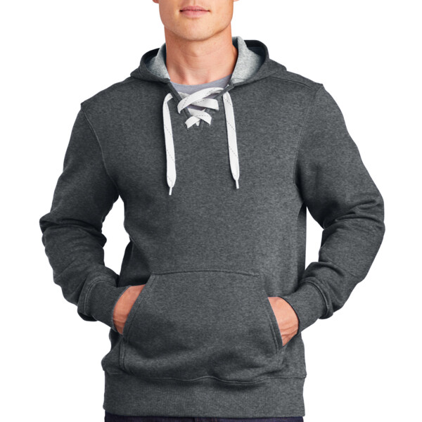 Lace up clearance pullover hooded sweatshirt