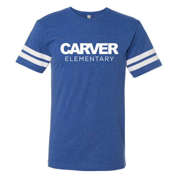 LAT - Adult Football Fine Jersey Tee - Printed Logo Thumbnail