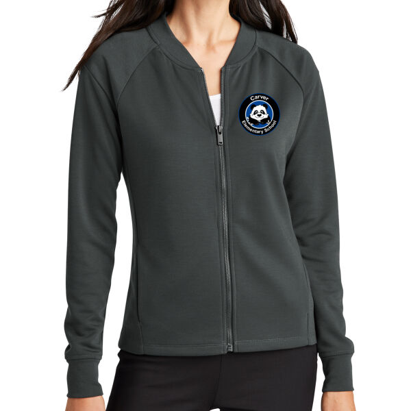 Mercer+Mettle Women's Double-Knit Bomber - Embroidered Logo Thumbnail