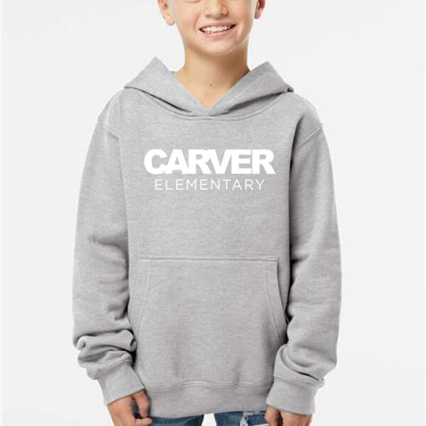 Youth Midweight Hooded Sweatshirt - Printed Logo Thumbnail