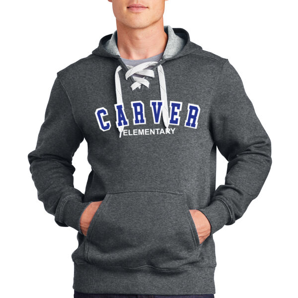 Sport-Tek Lace Up Pullover Hooded Sweatshirt - Applique Logo Thumbnail