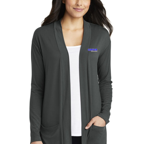 Port Authority Women's Concept Long Pocket Cardigan - Embroidered Logo Thumbnail
