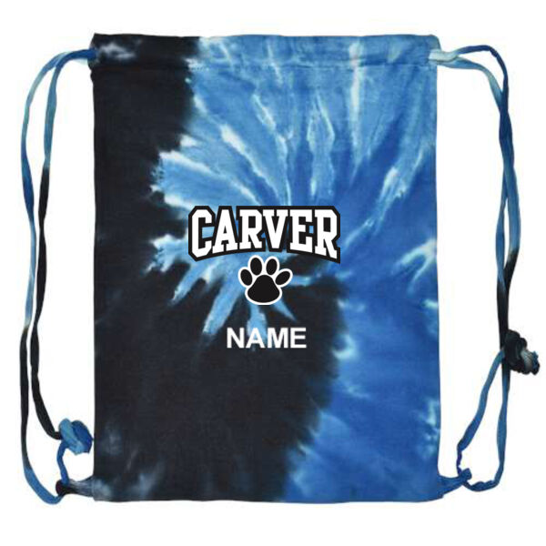 Colortone - Tie-Dyed Drawstring Backpack - Printed Logo **Add Name for $5! ** Thumbnail