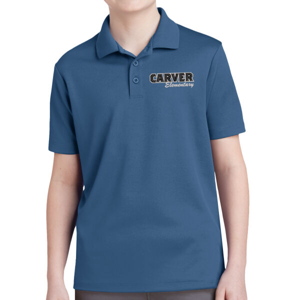 Sport-Tek Youth PosiCharge RacerMesh Polo - Embroidered Logo Thumbnail