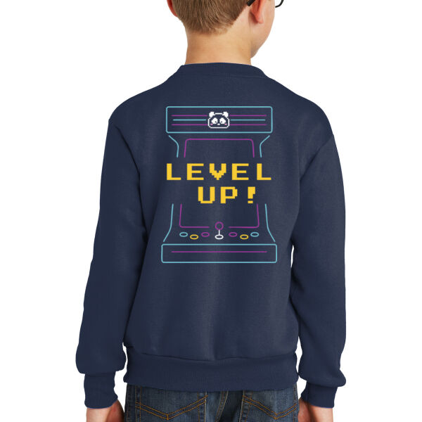 Port & Co - Youth Core Fleece Crewneck Sweatshirt - Printed Logos Thumbnail