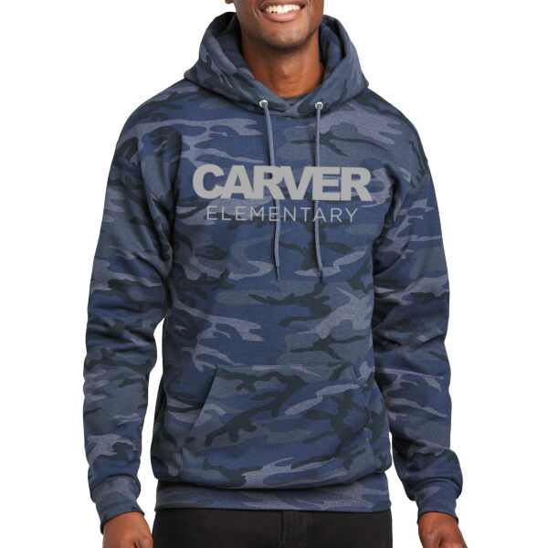 Port & Co - Core Fleece Camo Pullover Hooded Sweatshirt - Applique Logo **Add Name for $5! ** Thumbnail