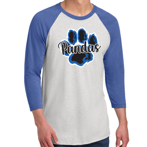 Next Level Apparel® Adult Tri-Blend 3/4-Sleeve Raglan Tee - Printed Logo Thumbnail
