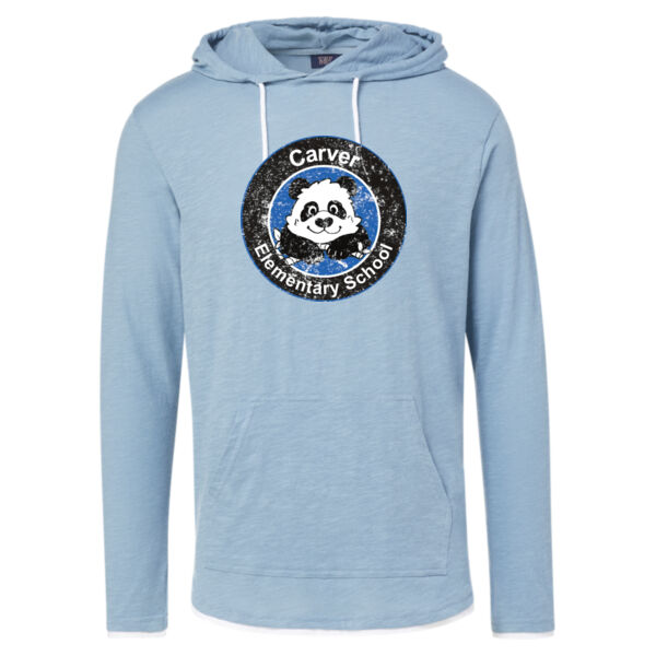 MV Sport - Unisex Miles Slub Hooded Long Sleeve T-Shirt - Printed Logo Thumbnail