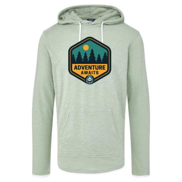 *STAFF ONLY* MV Sport - Unisex Miles Slub Hooded Long Sleeve T-Shirt - Printed Logos Thumbnail