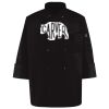 Ten Pearl Button Black Chef Coat Thumbnail