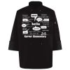 Ten Pearl Button Black Chef Coat Thumbnail